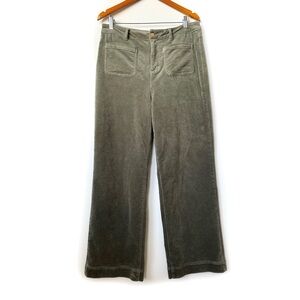 Ann Mashburn corduroy wide leg pants in green